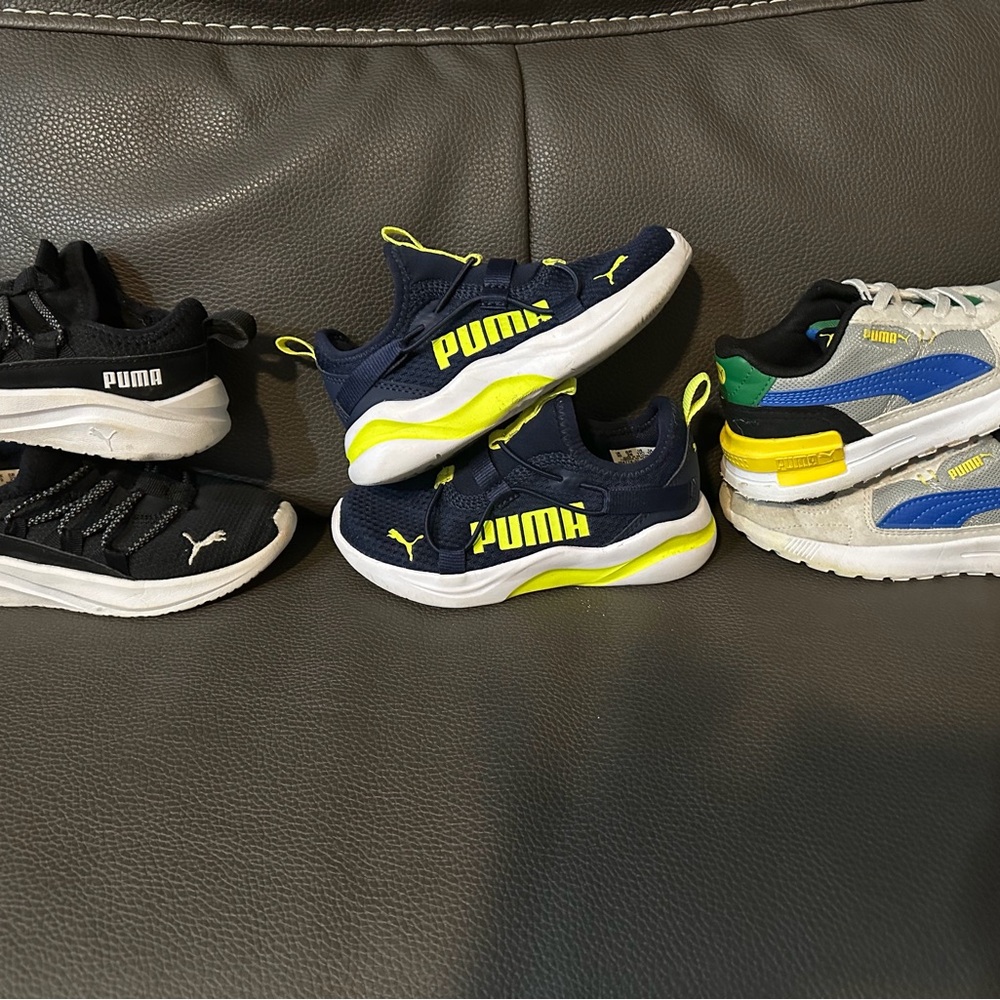 Puma Sneakers Set - Black, Navy, and White with Blue